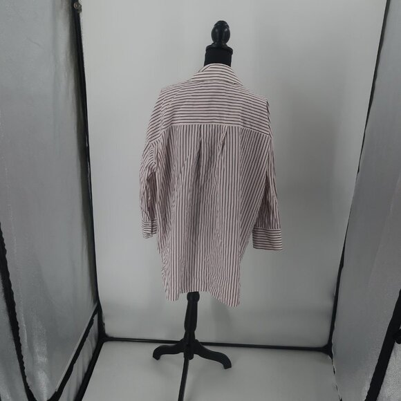 Topshop Women's Striped Button Down Size 6 - Picture 5 of 6